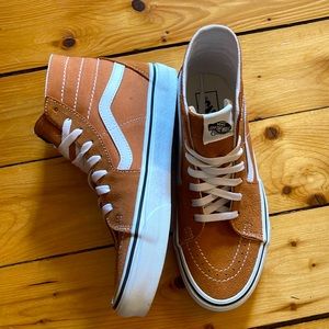 Never worn tan van high tops